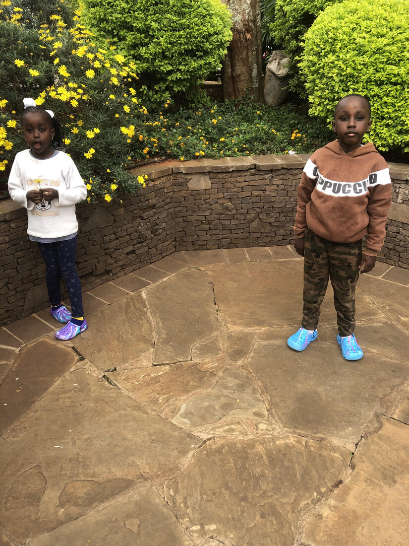 Macharia's son and daughter